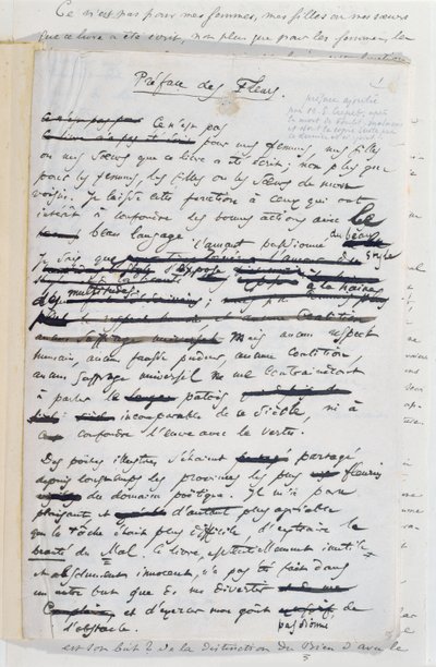 Projekt a „Les Fleurs du Mal” 2. kiadásának előszavához alkotó: Charles Pierre Baudelaire